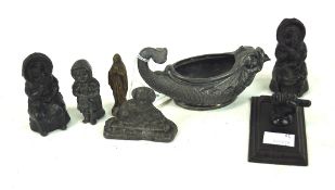 An assortment of 19th and 20th century metal collectables,