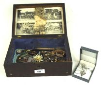 A selection of vintage costume jewellery, to include ladies wristwatches, brooches and more,