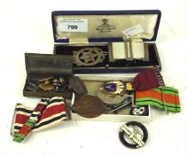 A selection of metals and badges,