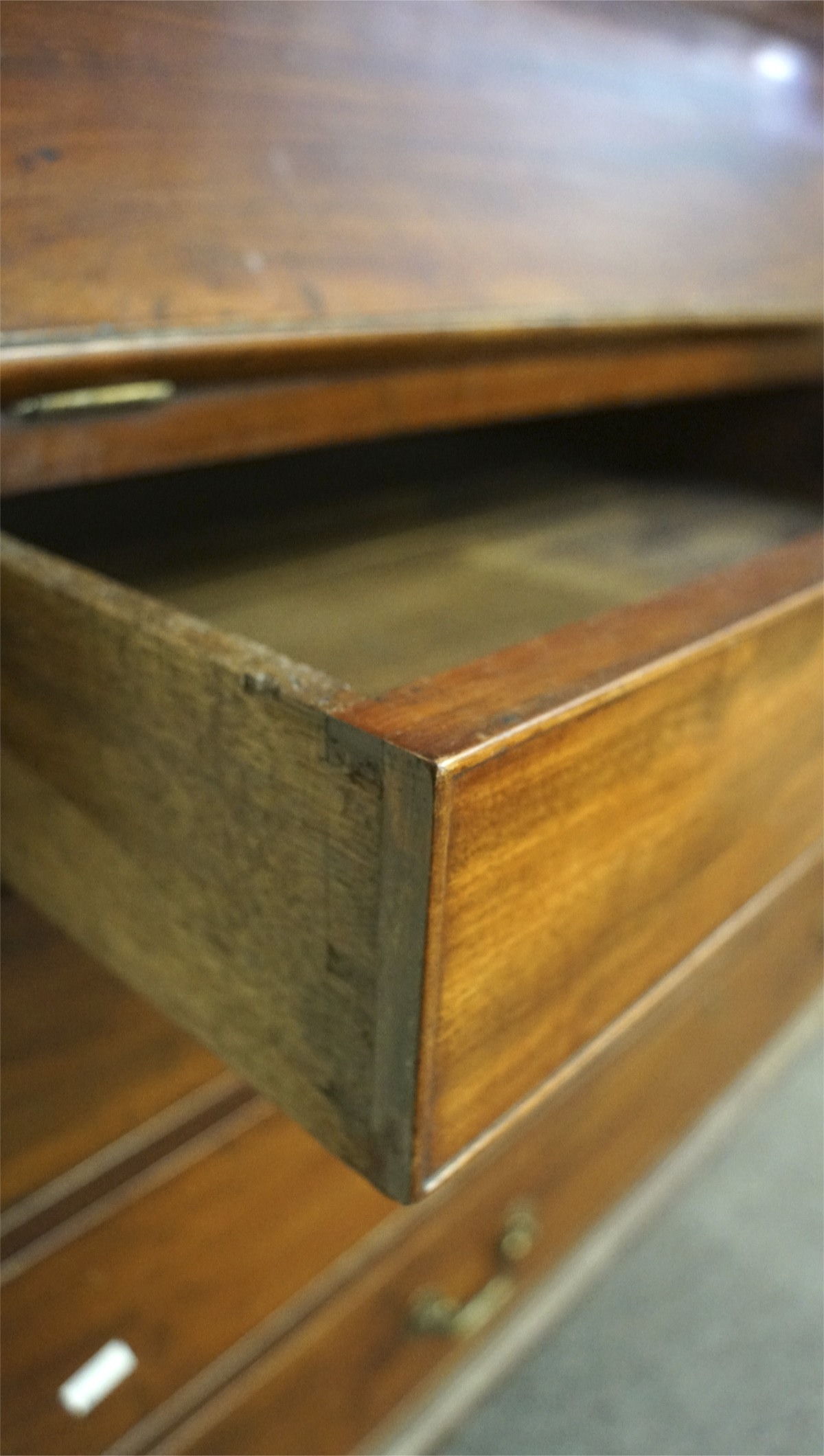 A Victorian mahogany bureau bookcase, the two door glazed bookcase with six adjustable shelves, - Image 4 of 4
