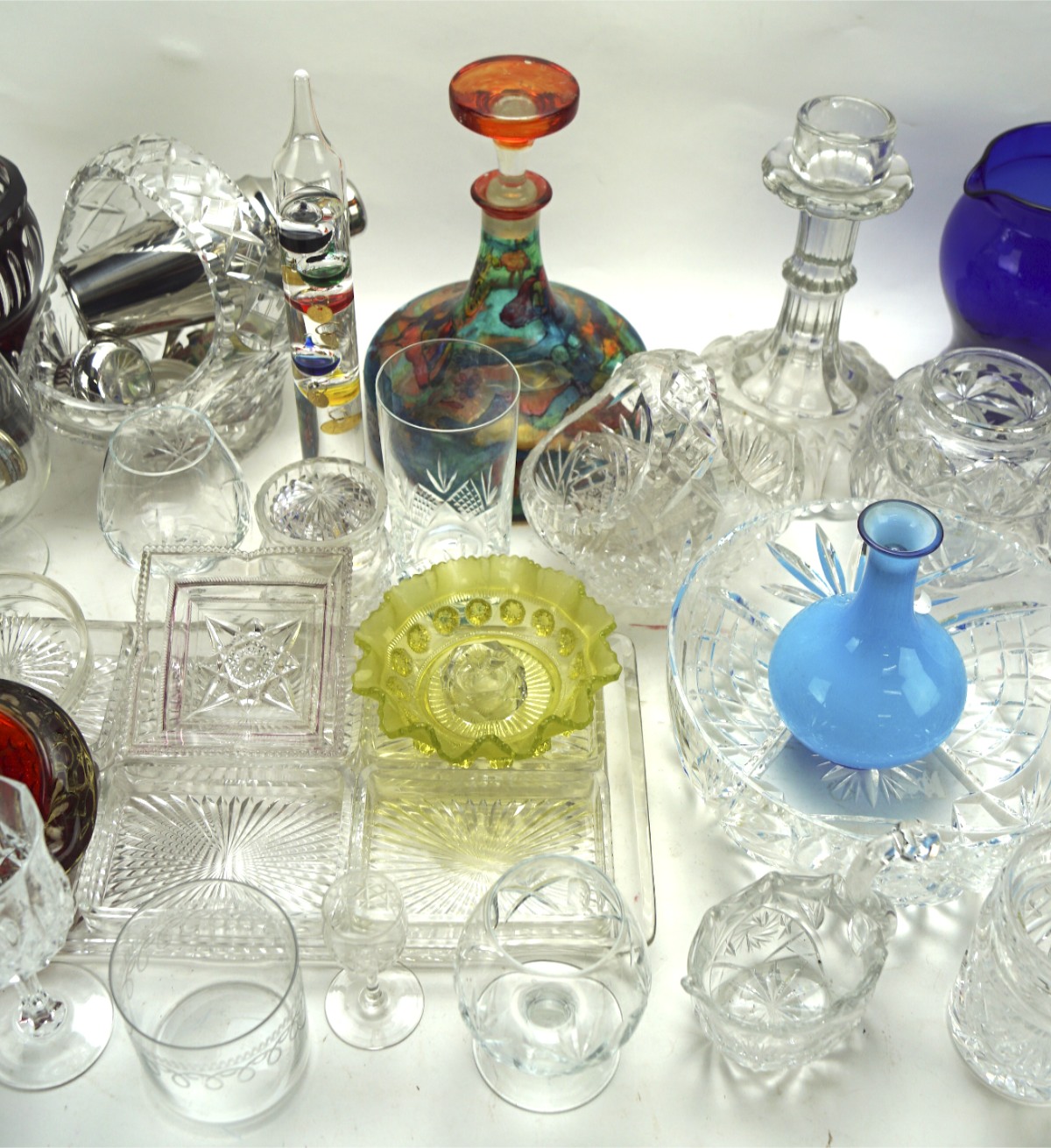 A large collection of assorted glassware, including jugs, paperweights, decanters, bowls and more, - Image 3 of 5