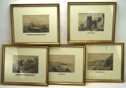 A collection of George May black and white etchings,