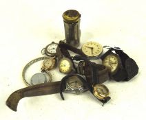 A collection of wristwatches, including a ladies 9ct example