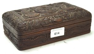 A carved box for the Bombay Engineer Group or 'The Bombay Sappers',
