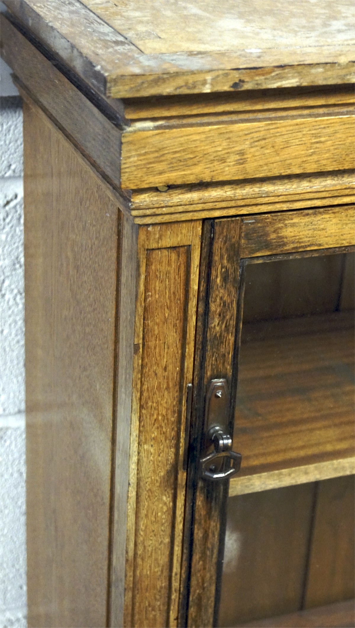 A 20th century wooden bookcase, split into three sections, - Image 2 of 2