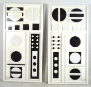 After Lolo Soldevilla (1901-1971). A matched pair of 3-D wooden panel constructions