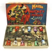 A set of vintage Mazda Mickey Mouse Lights, from the British Thompson-Houston Co.