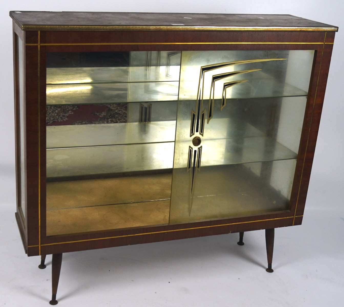 A mid- 20th century glazed cabinet,