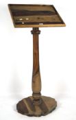 A 20th century wooden lectern stand,