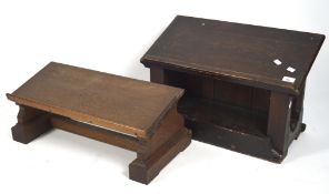 Two late 19th/ early 20th century wooden reading preaching stands,