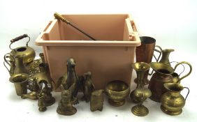 A collection of 19th and 20th century brassware,
