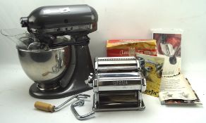 A modern kitchen aid artisan mixer, model SKSM150,