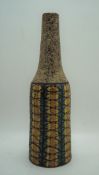 A 1960s vintage B Hossy Aldo Londi style Italian pottery bottle vase in a known Bitossi decor, 38.