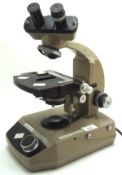 A Vickers microscope, with adjustable settings,