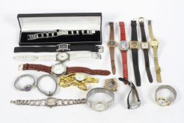 A selection of ladies and gentleman's watches, of assorted designs,