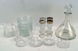 A selection of assorted glassware,