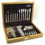 An Oneida canteen of silver plated cutlery, the thirty eight piece set including knives, forks,