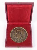 A commemorative French medallion, marked 'Ville de Cambrai',