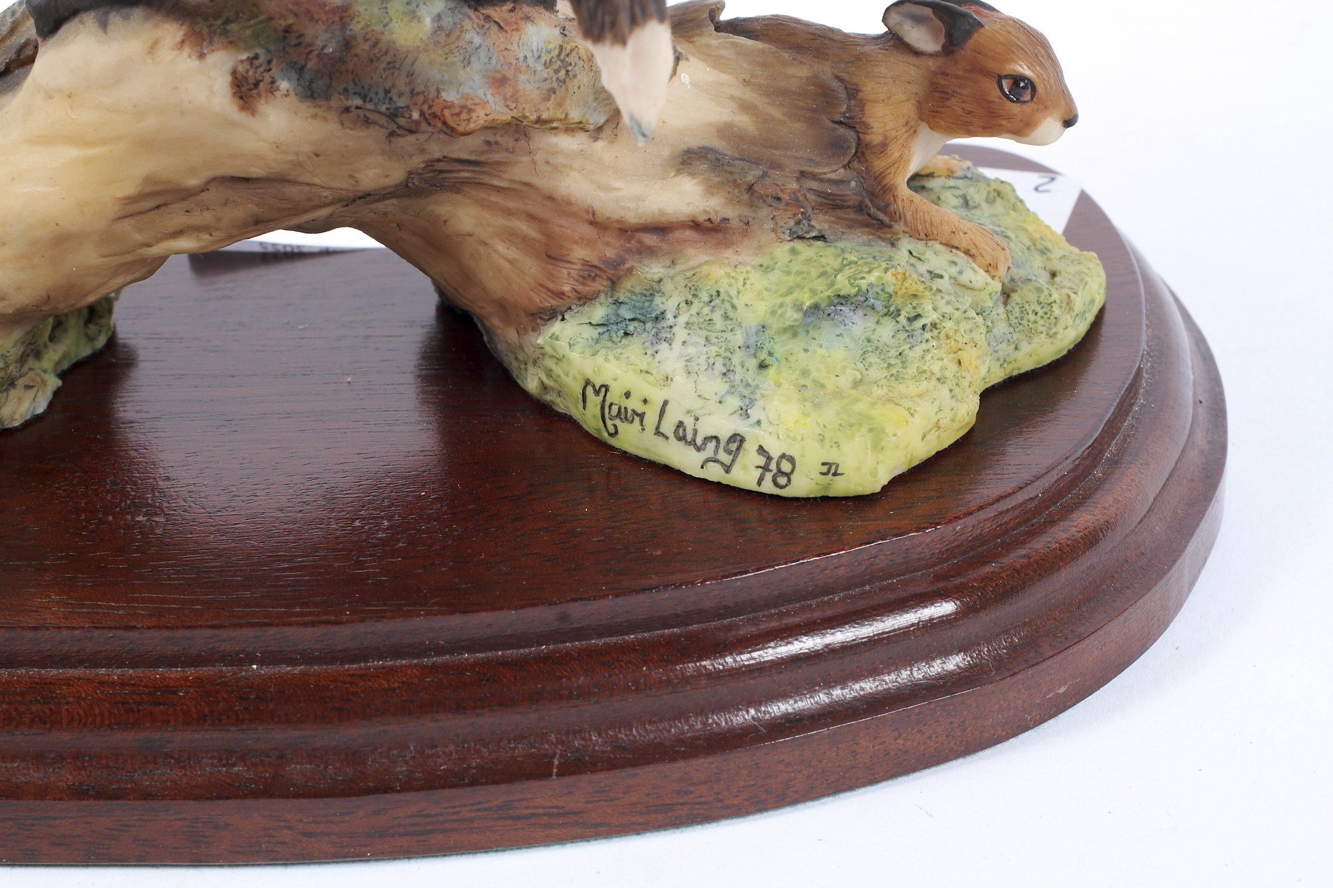 A Border Fine Arts figure group depicting a Fox perched on a log, - Image 2 of 2