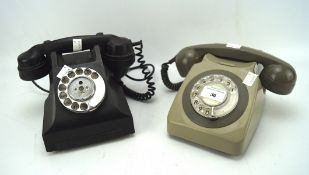 Two vintage telephones,