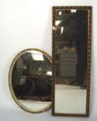 Two vintage wall mirrors,