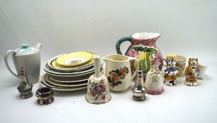 A collection of assorted ceramics, to include a Poole pottery teapot,