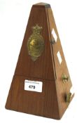An English metronome, the plaque to the fron reading 'Metronome de Maelzel, London',