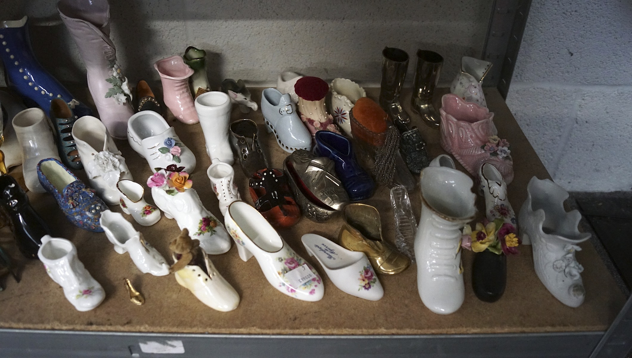 A large collection of ceramic and pottery shoe and boot ornaments, - Image 5 of 5