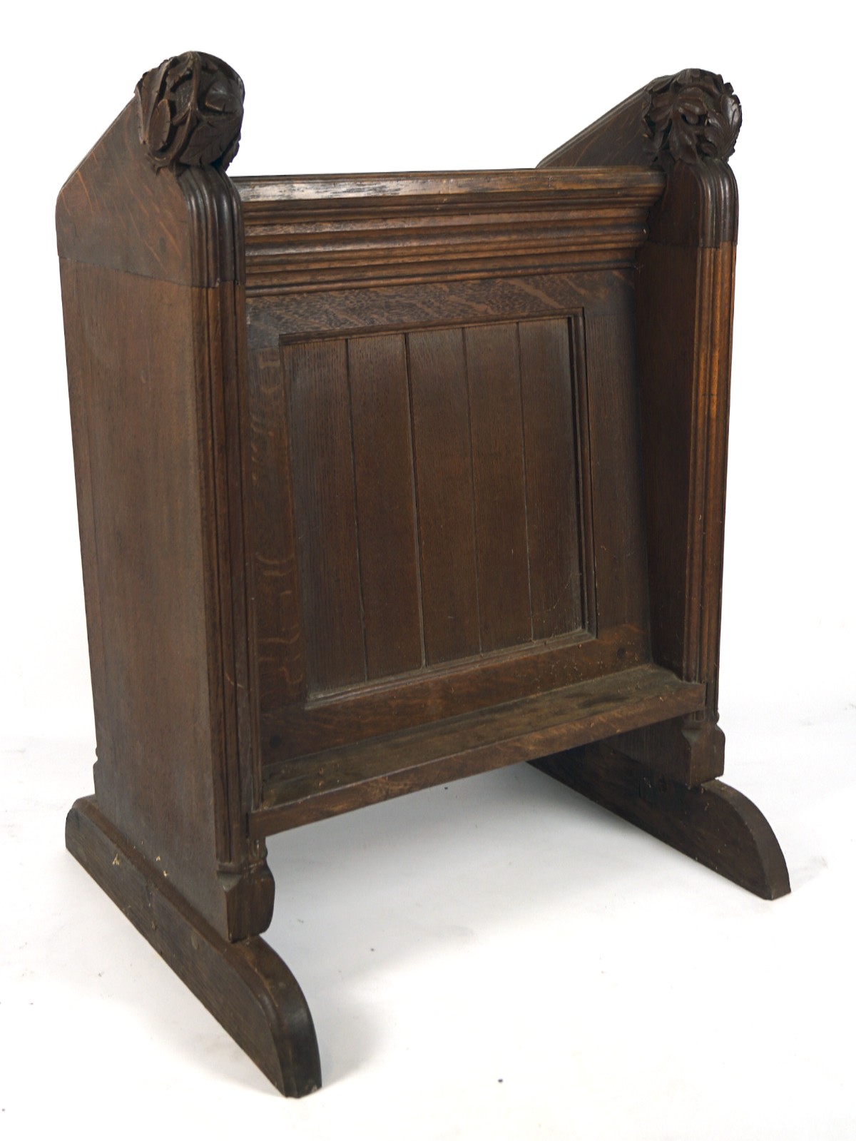 A 20th century oak church reading table, - Image 2 of 2