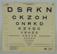 A vintage plastic eye test chart, Lighthouse Distance Visual Acultty Test (Second Edition), Chart 2,