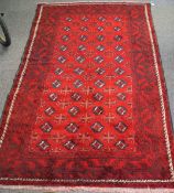 A Torkaman woven woollen carpet,