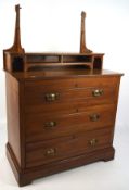 An Edwardian dressing table and mirror,