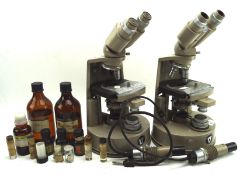 Two Vickers microscopes,