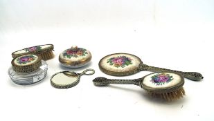 A vintage Limoges dressing table set,