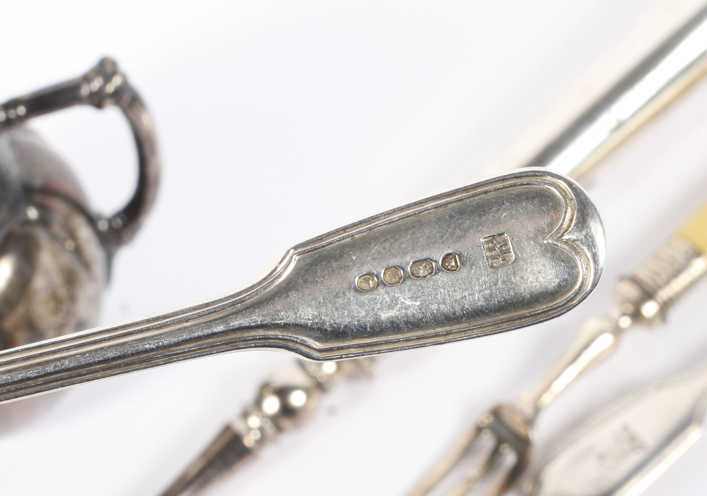 A collection of silverware, to include a late Victorian silver cream jug, - Image 2 of 2