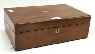 A late 19th century mahogany writing slope,