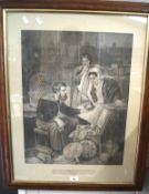 A large Victorian etching titled The Sailors Return