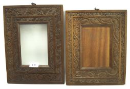 Two carved wooden picture frames,