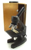 A vintage Philip Harris 'Swift' microscope,