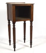 A Victorian mahogany bedside cabinet,