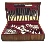 A vintage Thomas Turner & co canteen of silver plated cutlery