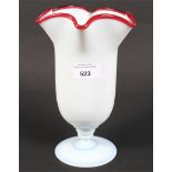 A 20th century opaline glass vase,