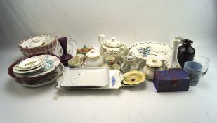 A quantity of glass and ceramics,