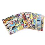 A collection of vintage Superhero comics,