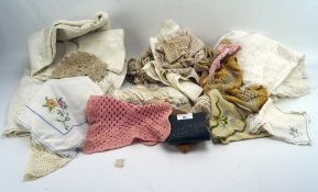 A collection of fabric and needlework,