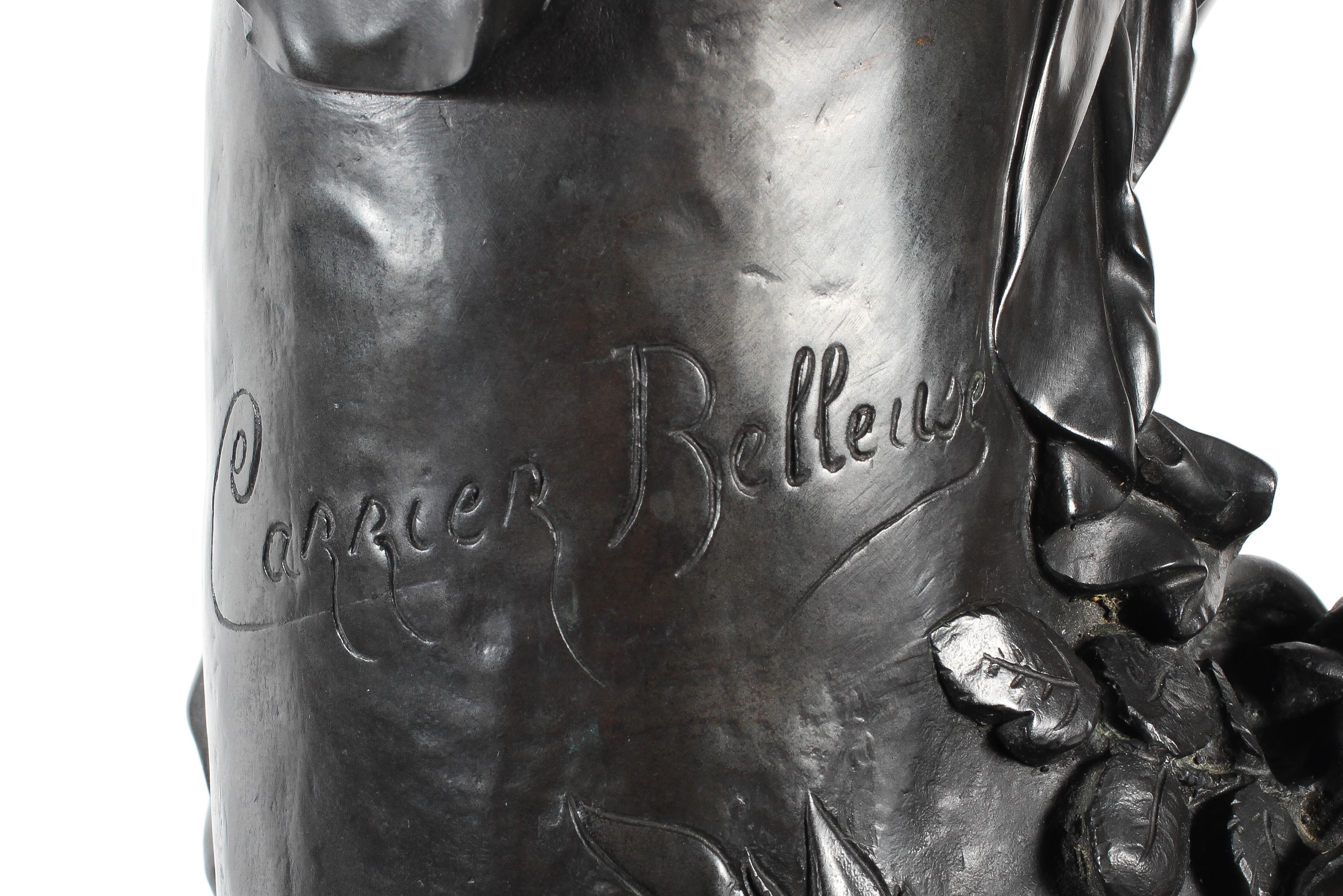 After Albert Ernest Carrier-Belleuse (1824-1887), Allegorie de la Paix, a bronzed effect figure, - Image 3 of 3