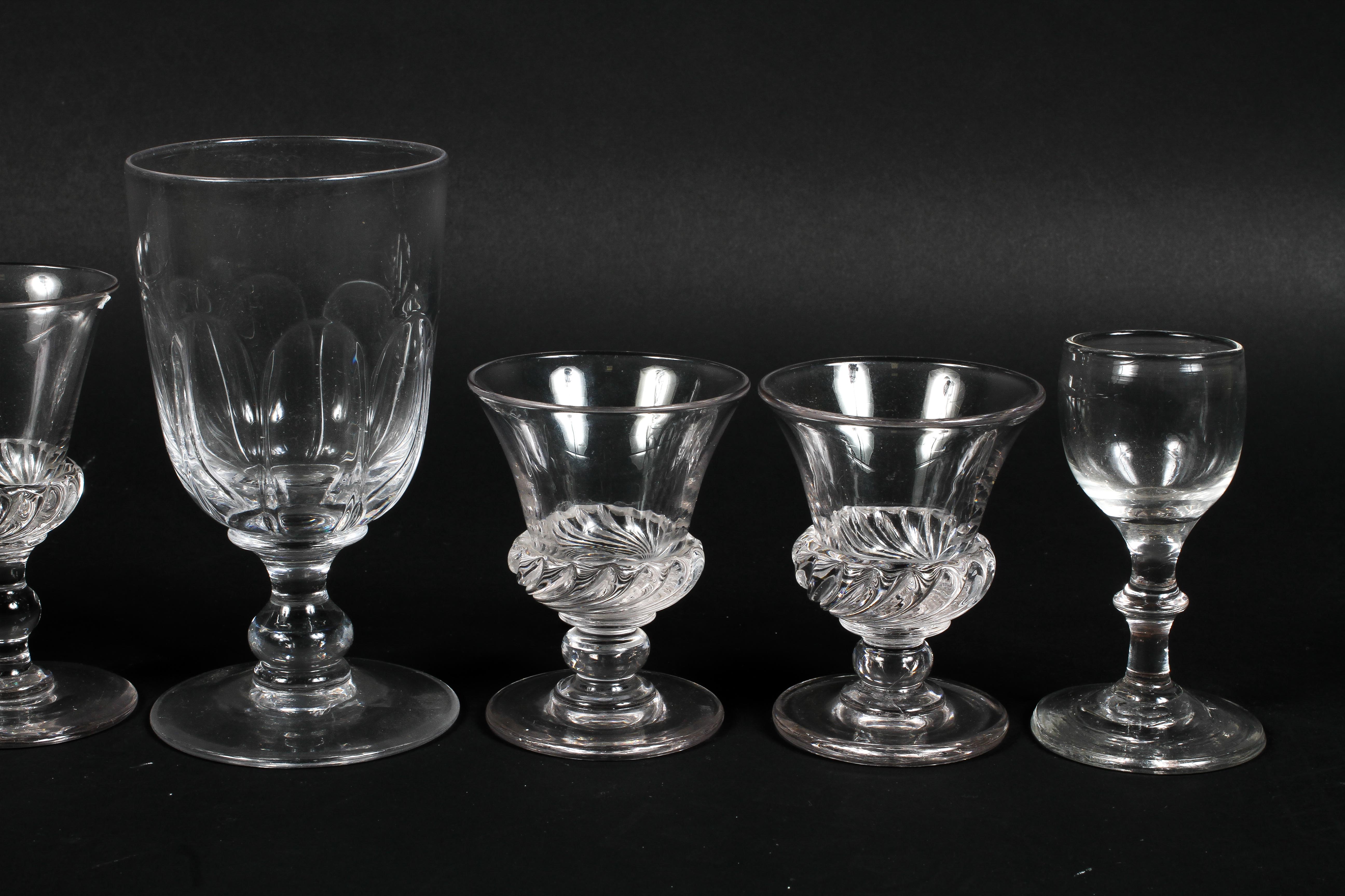 A collection of antique drinking glasses, late 18th-mid-19th century, - Image 3 of 3