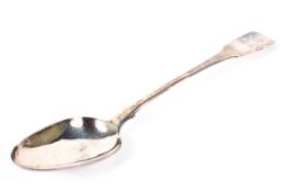 A George III silver basting spoon, hallmarked London 1806 by SH, measuring 30cm long,