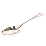 A George III silver basting spoon, hallmarked London 1806 by SH, measuring 30cm long,