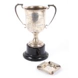 A mid century silver trophy awarded for the "Taunton young Farmers club 1940,